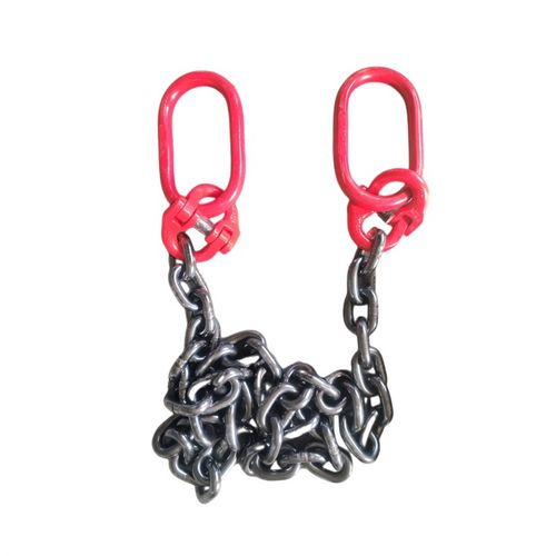 猛钢链条锰钢起重链条两头吊环吊索具耐磨吊装链条带大吊环链条