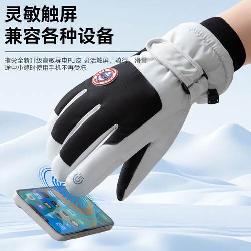 Winter Touch Screen Gloves Women Fleece Thickened Windproof