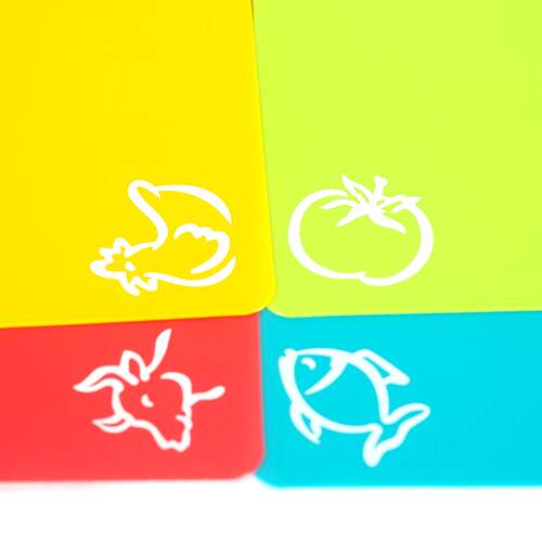 Portable Cutting Mat Set Colorful Kitchen Cutting Board Set