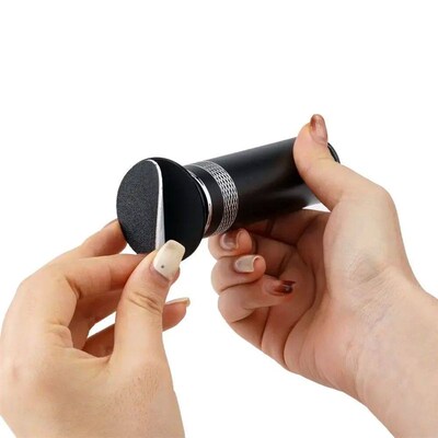 Electric foot sander with 60 sandpaper discs to clean cracke