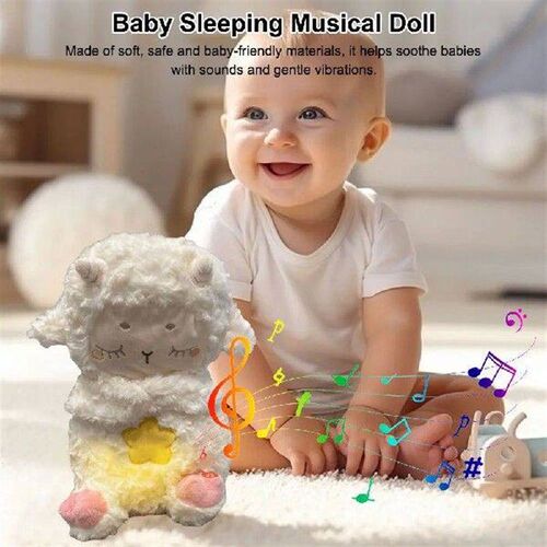 Sound & Light Sleeping Sheep Plush Baby Sleep Soother
