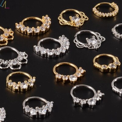 Nose Hoop Septum Gold Nose Rings Bendable Piercing Jewelry