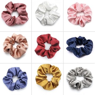 1Pcs Silk Scrunchie Elastic Handmade Multicolor Hair Accesso