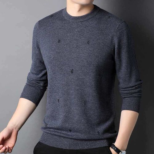 Autumn and winter new mens 100 pure wool sweater warm sweat