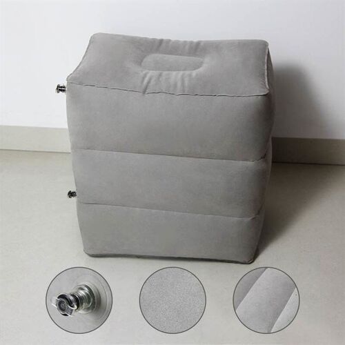 3 Layers Inflatable Travel Foot Rest Pillow Airplane Train C