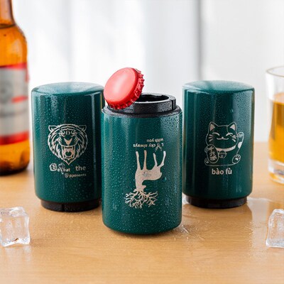 Beer Bottle Opener Magnet Push Down Wine Soda Cap 啤酒开瓶器