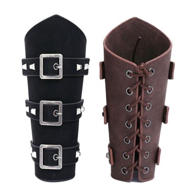Punk Hip Hop 1Pc Cosplay Leather Armor Arm Viking Bangles Pi