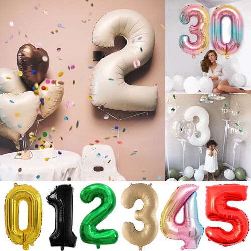 32 Inch Number Balloons Birthday Party Decoration 1St Helium