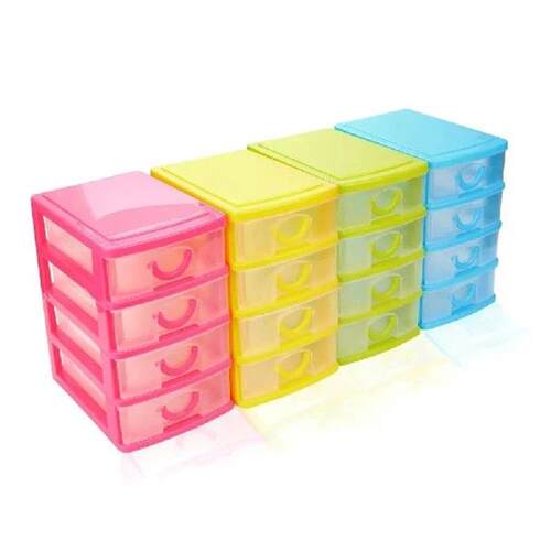 Durable Plastic Mini Desktop Drawer Decline Case, Small