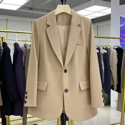 Black Relaxed Design Blazer for Women Casual Small Black Sui