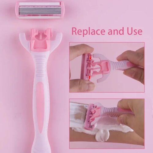 Womens 6-layer safety razor blade for facial/leg/armpit/bik