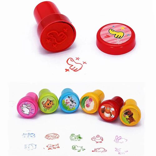 10pcs Assorted Stamps for Kids Self-ink Stamps Children Toy