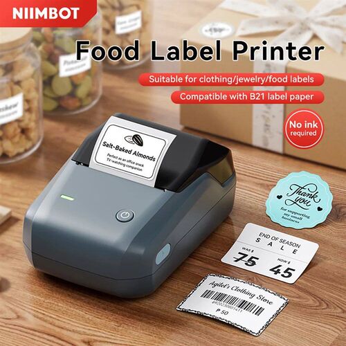 Niimbot B1 Wireless Thermal Label Printer Food Tag Barcode P