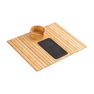 Bamboo Sofa Arm Tray Table Anti Slip Design Foldable Couch
