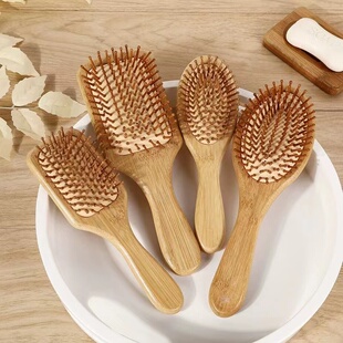 Hair Bamboo Wooden Wood Improve Growth Brush Premium