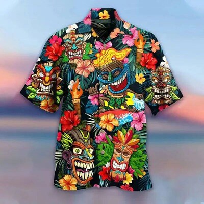 2023 Summer Loose Breathable 3d Print rendy Cool Fashion Haw