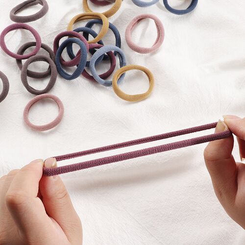 30/50PCS/Set Women Elastic Hair Bands Girls 4cm Simple Solid