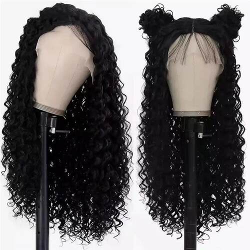 Long Loose Curly Deep Wave Lace Front Wig - Heat Resistant S