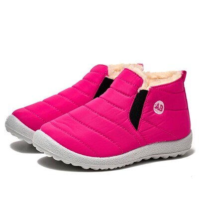 Winter Childrens Boots Plush Non-Slip Cotton Shoes Waterpro