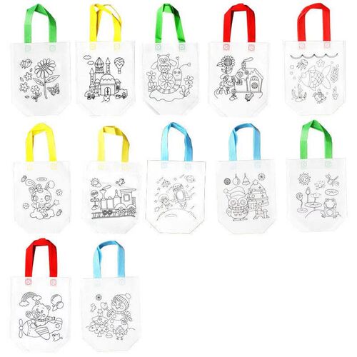 DIY Handmade Non-Woven Graffiti Bag Children Painting Eco-fr
