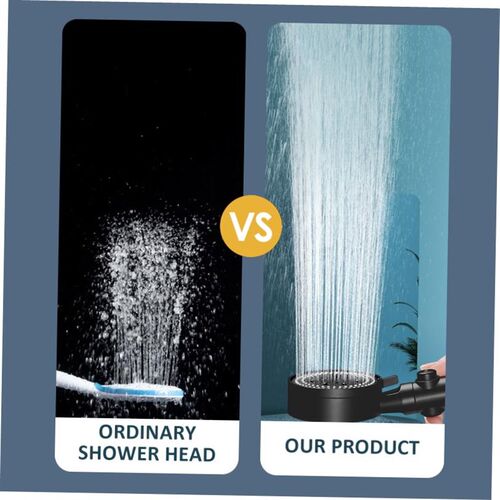 Shower Head Water Saving Black 5 Mode Adjustable High