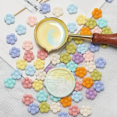 150pcs/Bag Flower Shaped Wax Beads Particles For Seal Wax