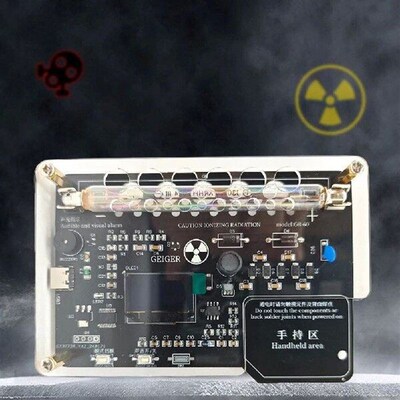 DIY Geiger Counter Circuit Board Parts OLED Display