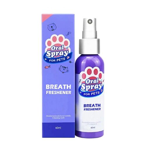 60ml Pet Breath Freshener Spray Dog Teeth Cleaner breath fre