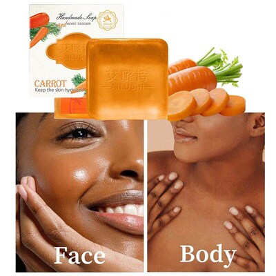 Organic Brightening Soap Carrot Dark skin Whitening胡萝卜皂