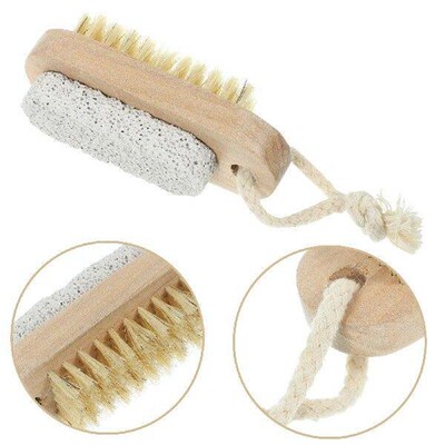 2 Pcs Clean Double Sided Pumice Brush Nail Exfoliate Dead