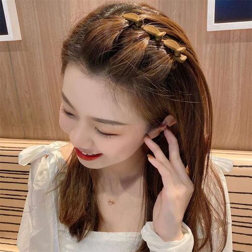 Autumn and winter flocking hair clip female side bangs clip