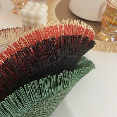 Place mat woven coaster tassel insulation mat餐垫