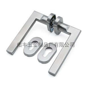 30拉丝不锈钢椭圆盖直角扁管门执手分体式窄体型材移门趟门拉手