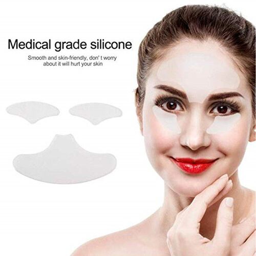 11 Pcs Reusable Silicone Chest Pads,Silicone Neck Pad Forehe