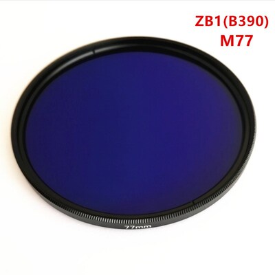 77mm 390nm V IR Pass Filter ZB1 B390  Dual Bandpass Violet G