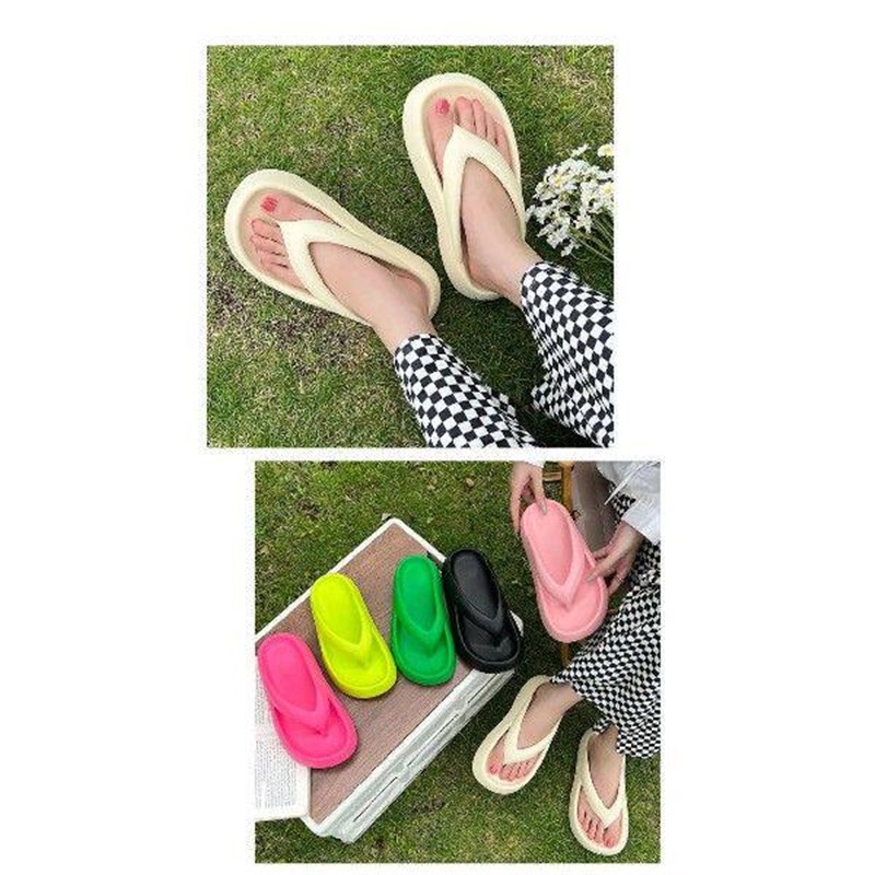 New Antiskid Sandals, Antiskid Eva Thick Bottom, Tide Ins, - 实物图