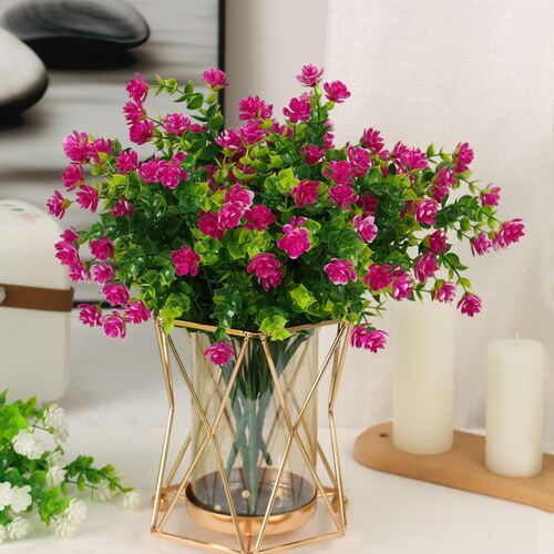 Artificial Flowers 33cm Eucalyptus Pentaphyllum Bouquet Wedd