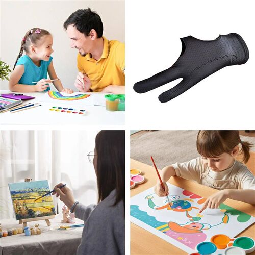 Tablet Glove Two-Finger Graphic Tablet Drawing Glove 2 Piece
