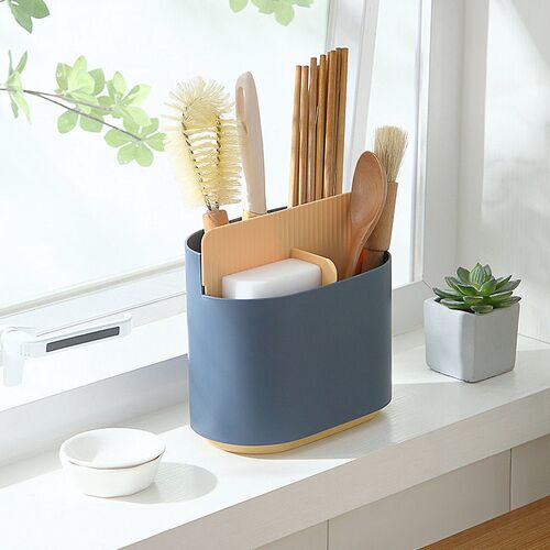 Two-Color Drain Chopsticks Cage Removable Cutlery Holder Kni