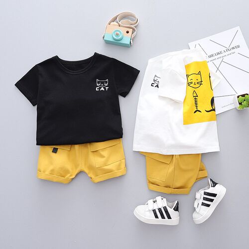 New Summer Baby Boys Girls Clothes Suits Kid Infant Cute Car