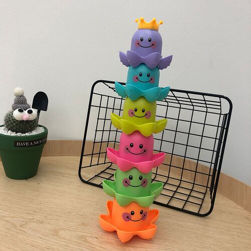 1Pcs Kids Ocean Life octopus Stacking Cups Bath Toy Children