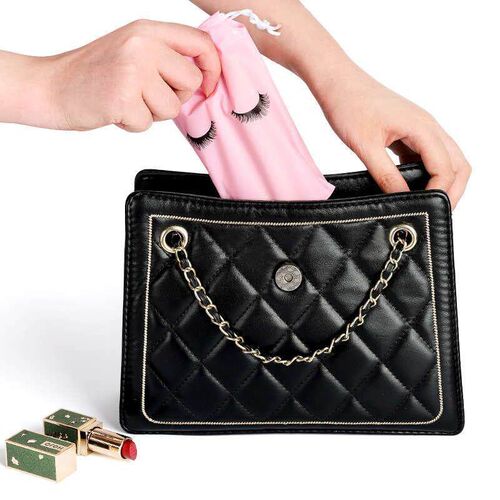 20Pcs Reusable Eyelash Extension Cosmetic Bag Plastic Drawst