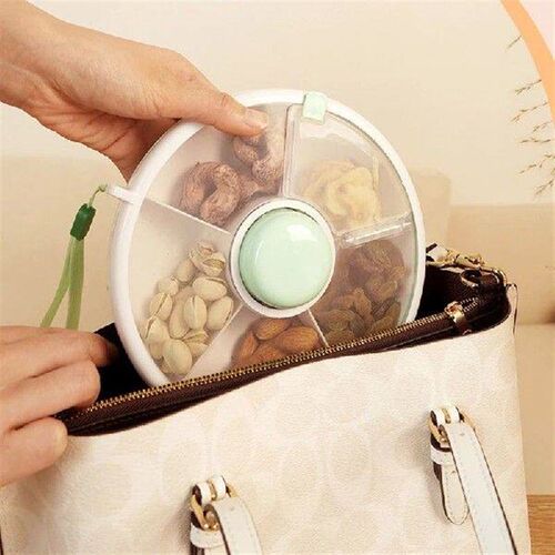Snack Spinner Rotating Snack Box Portable Melon Candy Seeds