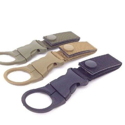 Outdoor Hike Water Bottle Buckle Holder Tool, Molle Attach