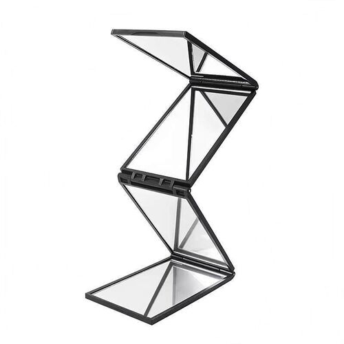 Foldable four-sided mirror for self-haircutting, allowing yo