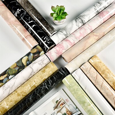 40cm Width Marble Self Adhesive Wallpaper Vinyl Wall Sticker