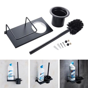 Bathroom Toilet Brush Hanging Rack Wall-mounted Drainable St