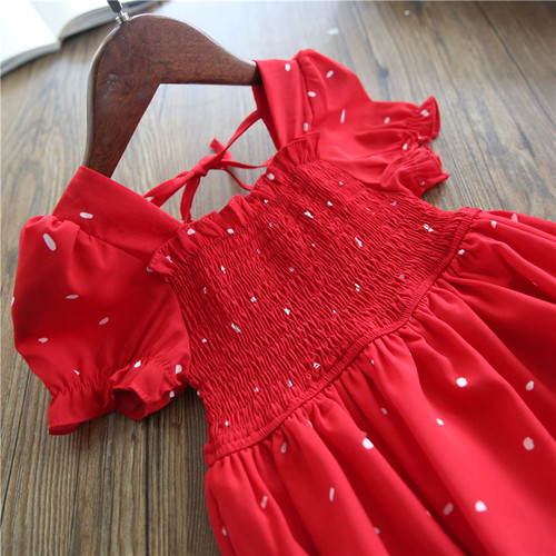 3-8 Year Girls Princess Dress For Kids Summer Fairy Puff Sho