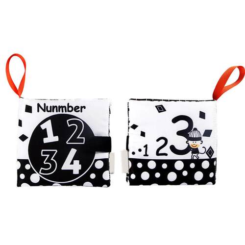 born Soft Cloth Books Black and White Book Books 0-36 Months