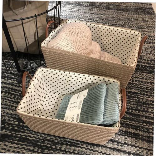 Manual Woven Storage Basket Handmade Laundry Wicker Basket